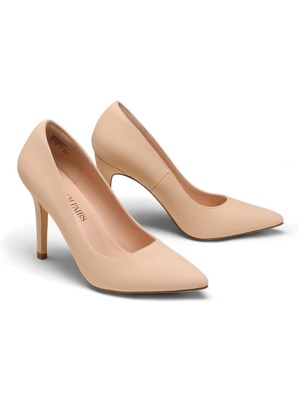 Classic Pointed-Toe Nude Pumps for Women